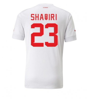 Szwajcaria Xherdan Shaqiri #23 Koszulka Wyjazdowych MŚ 2022 Krótki Rękaw